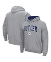 Colosseum Men's Butler Bulldogs Arch Logo 3.0 Pullover Hoodie In Heathered Gray