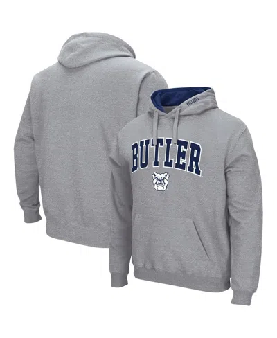 Colosseum Men's Butler Bulldogs Arch Logo 3.0 Pullover Hoodie In Heathered Gray