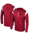 Colosseum Men's Cardinal Arkansas Razorbacks Dozer Half-zip Windshirt In Cardinal