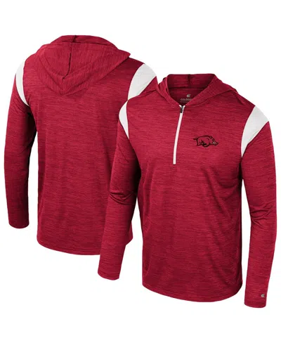 Colosseum Men's Cardinal Arkansas Razorbacks Dozer Half-zip Windshirt