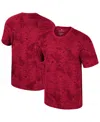 Colosseum Men's Cardinal Arkansas Razorbacks Floral Printed T-shirt In Red