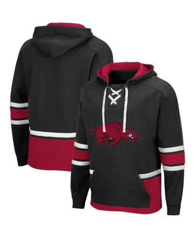 Colosseum Men's Cardinal Arkansas Razorbacks Lace Up 3.0 Pullover Hoodie In Black