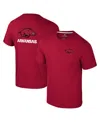 Colosseum Men's Cardinal Arkansas Razorbacks Logo Lockup 2-hit Active Blend T-shirt In Cardinal