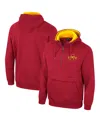 Colosseum Men's Cardinal Iowa State Cyclones Half-zip Hoodie In Cardinal