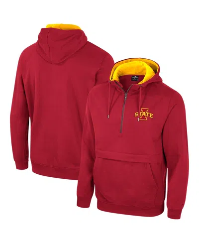 Colosseum Men's Cardinal Iowa State Cyclones Half-zip Hoodie