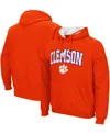 Colosseum Men's Orange Clemson Tigers Arch And Logo 3.0 Pullover Hoodie In Orange