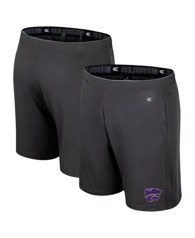 Colosseum Men's Charcoal Kansas State Wildcats Forget Shorts In Black
