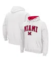 Colosseum White Miami University Redhawks Arch And Logo Pullover Hoodie In White