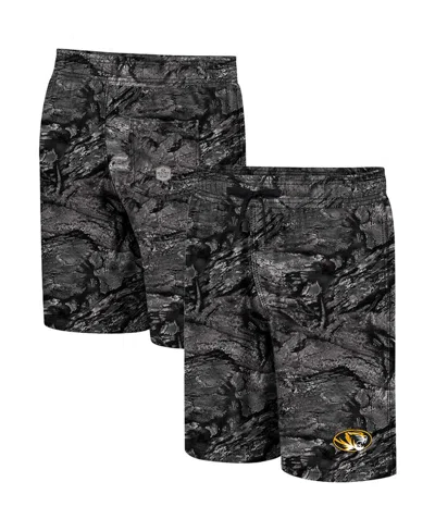 Colosseum Men's Charcoal Missouri Tigers Real Tree Aspect Ohana Swim Shorts In Gray