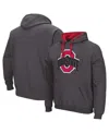 Colosseum Men's Charcoal Ohio State Buckeyes Big Tall Arch Logo 2.0 Pullover Hoodie In Gray