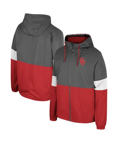 Colosseum Men's Charcoal Oklahoma Sooners Miles Full-zip Jacket
