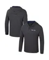 Colosseum Men's Charcoal Penn State Nittany Lions Dujour Ralgan Long Sleeve Henley Hoodie T-shirt In Gray