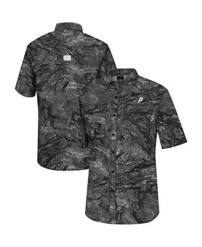 Colosseum Men's Charcoal Providence Friars Realtree Aspect Charter Full-button Fishing Shirt