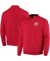 Colosseum Men's Rutgers Scarlet Knights Tortugas Logo Quarter-zip Jacket In Scarlet