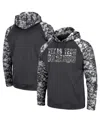 Colosseum Men's Charcoal Texas Tech Red Raiders Oht Military-inspired Appreciation Digital Camo Pullover Hoodi In Charcoal