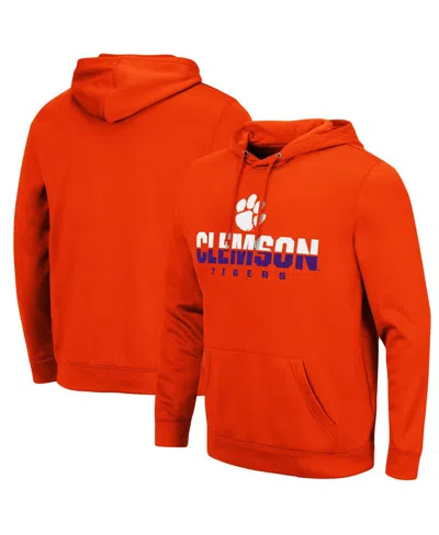 Colosseum Men's Clemson Tigers Lantern Pullover Hoodie In Orange