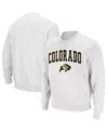 Colosseum Men's Colorado Buffaloes Arch & Logo Crew Neck Sweatshirt In White