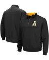 Colosseum Men's Black Appalachian State Mountaineers Tortugas Logo Quarter-zip Pullover Jacket In Black