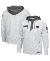 Colosseum Men's  Arctic Camo Miami Hurricanes Oht Military-inspired Appreciation Quarter-zip Hoodie In Arctic Camo