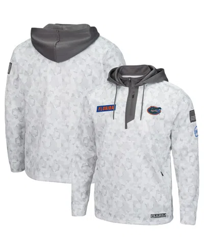 Colosseum Men's  Arctic Camo Miami Hurricanes Oht Military-inspired Appreciation Quarter-zip Hoodie