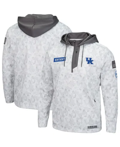 Colosseum Men's  Arctic Camo Kentucky Wildcats Oht Military-inspired Appreciation Quarter-zip Hoodie
