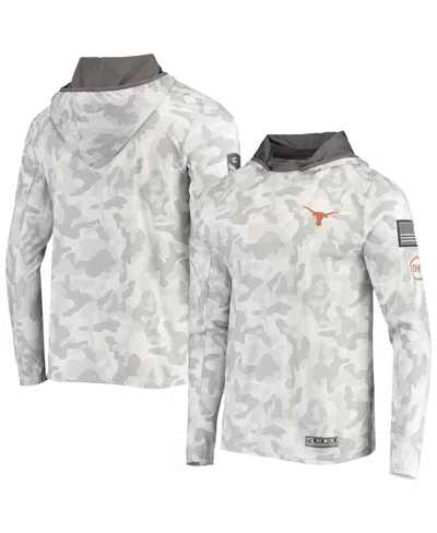 Colosseum Men's  Arctic Camo Texas Longhorns Oht Military-inspired Appreciation Long Sleeve Hoodie To