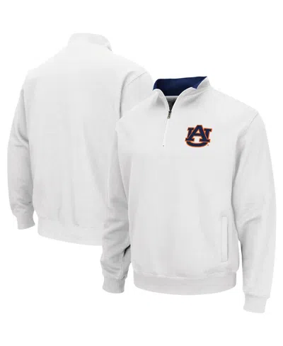 Colosseum Men's  Auburn Tigers Tortugas Logo Quarter-zip Pullover Jacket In White