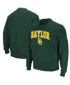 Colosseum Men's  Green Baylor Bears Arch & Logo Pullover Sweatshirt In Green