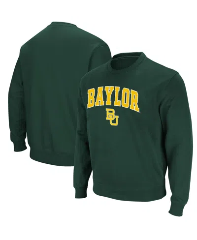 Colosseum Men's  Green Baylor Bears Arch & Logo Pullover Sweatshirt