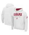 Colosseum White Alabama Crimson Tide Sunrise Pullover Hoodie In White