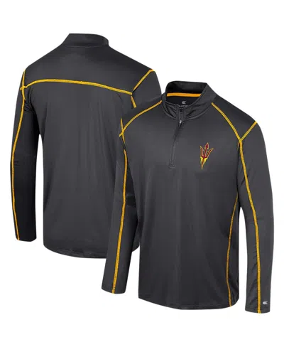 Colosseum Men's  Black Arizona State Sun Devils Cameron Quarter-zip Windshirt