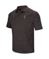 Colosseum Men's  Black Arizona State Sun Devils Down Swing Polo Shirt In Black