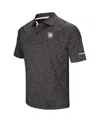 Colosseum Men's  Black Army Black Knights Big And Tall Down Swing Polo Shirt In Black