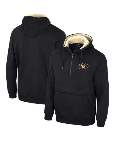 Colosseum Men's  Black Colorado Buffaloes Half-zip Hoodie
