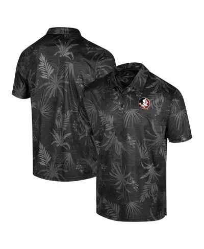 Colosseum Men's  Black Florida State Seminoles Big And Tall Palms Polo Shirt