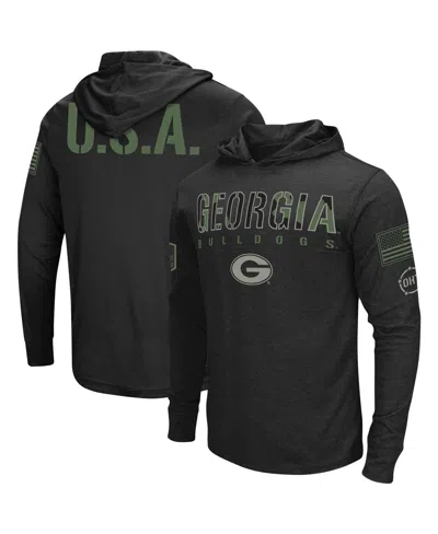 Colosseum Men's  Black Georgia Bulldogs Oht Military-inspired Appreciation Hoodie Long Sleeve T-shirt