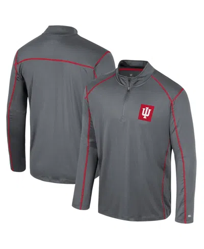 Colosseum Men's  Black Indiana Hoosiers Cameron Quarter-zip Windshirt