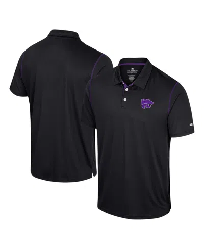 Colosseum Men's  Black Kansas State Wildcats Cameron Polo Shirt