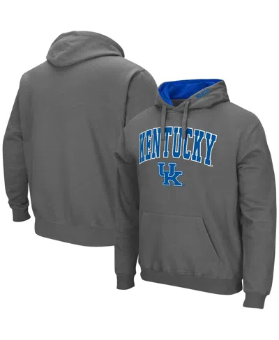 Colosseum Men's  Charcoal Kentucky Wildcats Arch & Team Logo 3.0 Pullover Hoodie
