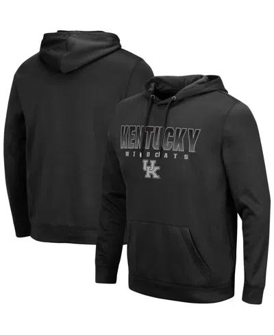 Colosseum Men's  Black Kentucky Wildcats Blackout 3.0 Pullover Hoodie