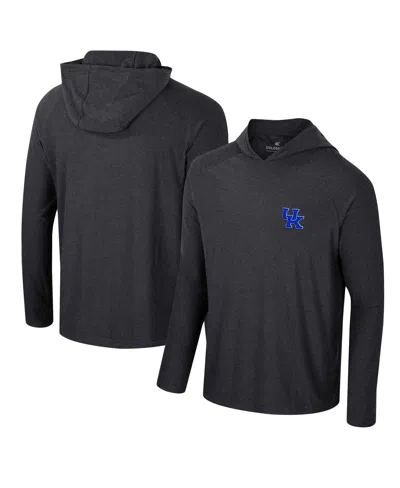 Colosseum Men's  Black Kentucky Wildcats Cloud Jersey Raglan Long Sleeve Hoodie T-shirt