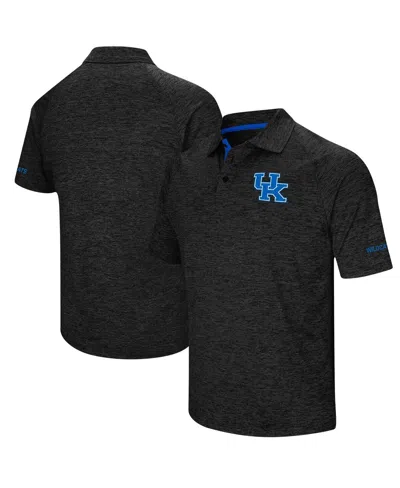 Colosseum Men's  Black Kentucky Wildcats Down Swing Raglan Polo Shirt