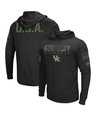 Colosseum Men's  Black Kentucky Wildcats Oht Military-inspired Appreciation Hoodie Long Sleeve T-shir