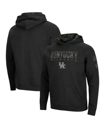Colosseum Men's  Black Kentucky Wildcats Oht Big And Tall Raglan Pullover Hoodie
