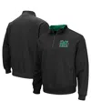 Colosseum Men's  Black Marshall Thundering Herd Tortugas Logo Quarter-zip Jacket In Black