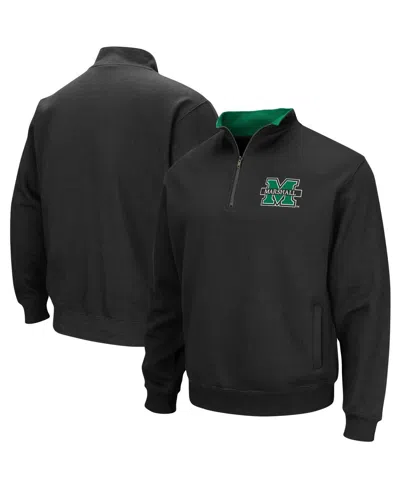 Colosseum Men's  Black Marshall Thundering Herd Tortugas Logo Quarter-zip Jacket