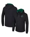 Colosseum Men's  Black Michigan State Spartans Affirmative Thermal Hoodie Long Sleeve T-shirt In Black