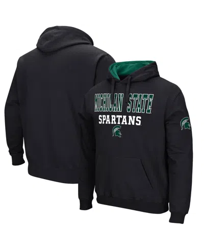 Colosseum Men's  Black Michigan State Spartans Sunrise Pullover Hoodie