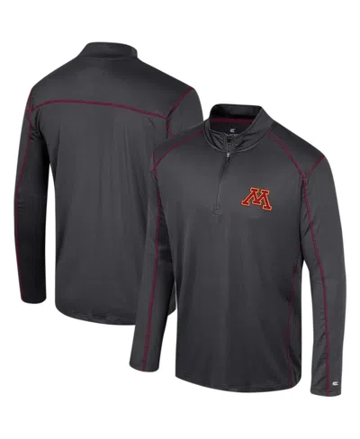 Colosseum Men's  Black Minnesota Golden Gophers Cameron Quarter-zip Windshirt