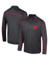 Colosseum Men's  Black Nebraska Huskers Cameron Quarter-zip Windshirt In Black
